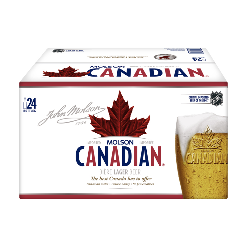 Molson Canadian Beer, 24 bottles