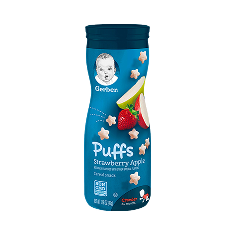 Nestle Gerber Graduates Puffs Strawberry Apple