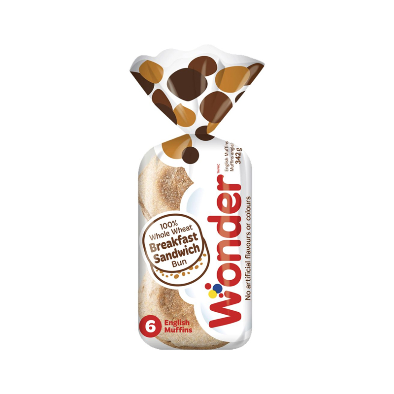 Wonder English Muffins, Whole Wheat