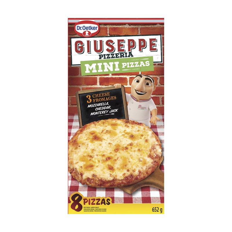 Dr. Oetker Giuseppe Pizzeria 3 Cheese Mini Pizzas