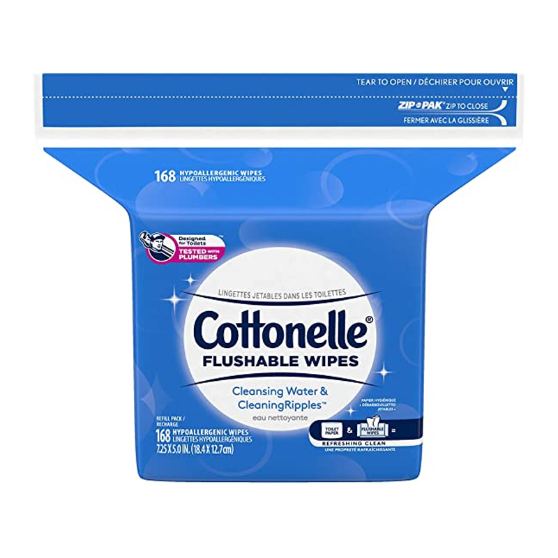 Cottonelle Flushable Wipes Refill Pack Refreshing Clean