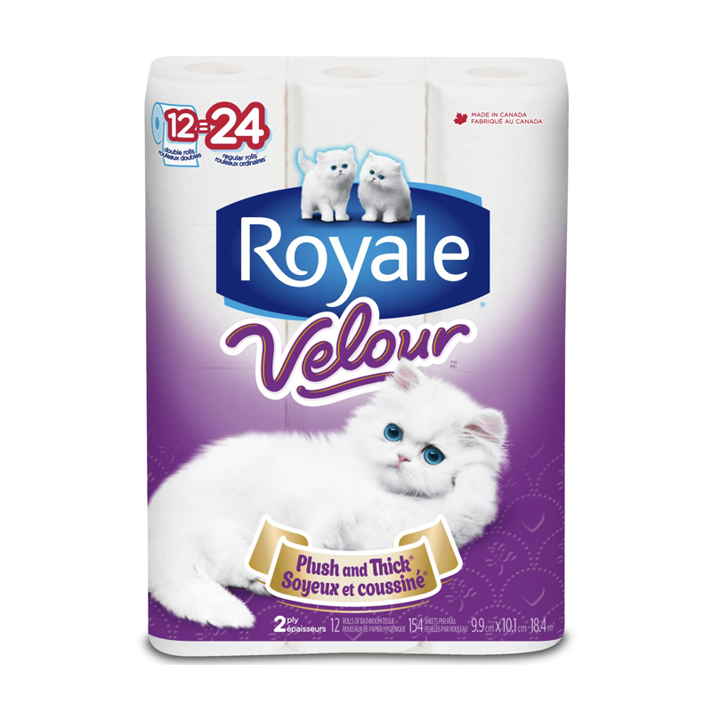 Royale Velour Double Roll Bathroom Tissue