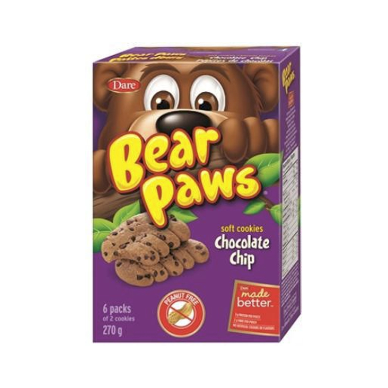 Dare Bear Paws Chocolate Chip Soft Cookies Family Pack
